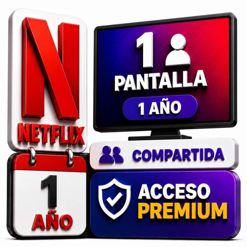 NETFLIX 1 PANTALLA 1 AÑO SUPER PROMO