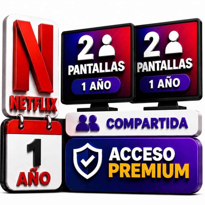 NETFLIX 2 PANTALLA 1 AÑO