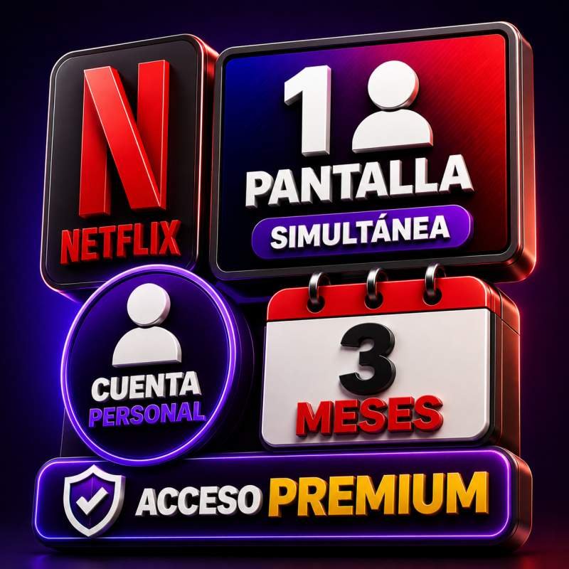 NETFLIX CUENTA PERSONAL 3 MESES