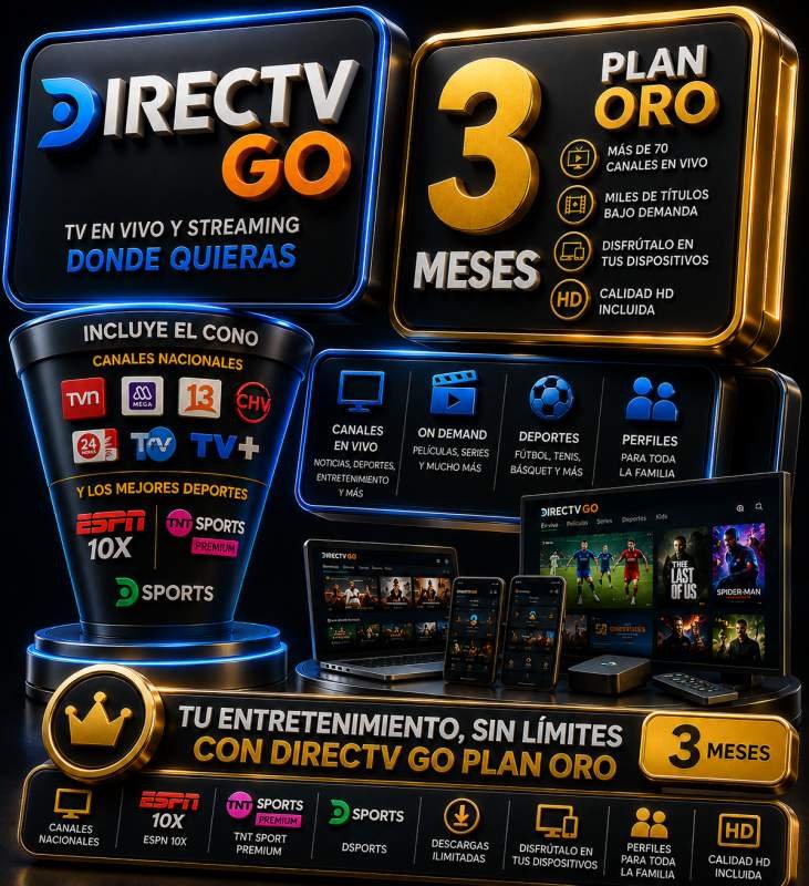 Directv Go 3 Meses Plan Oro