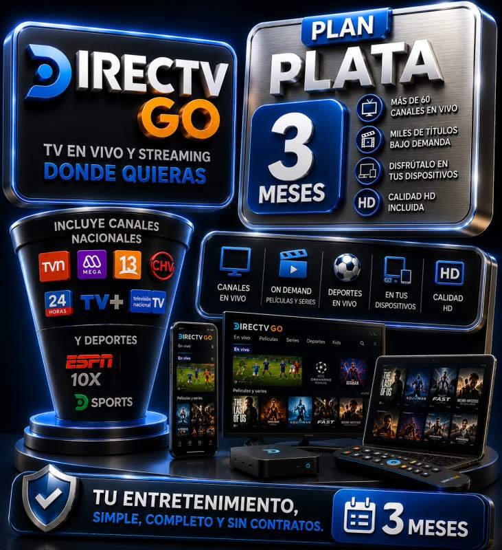 Directv Go 3 Meses Plan Plata