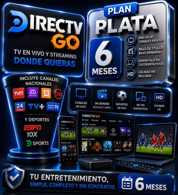 Directv Go 6 Meses Plan Plata