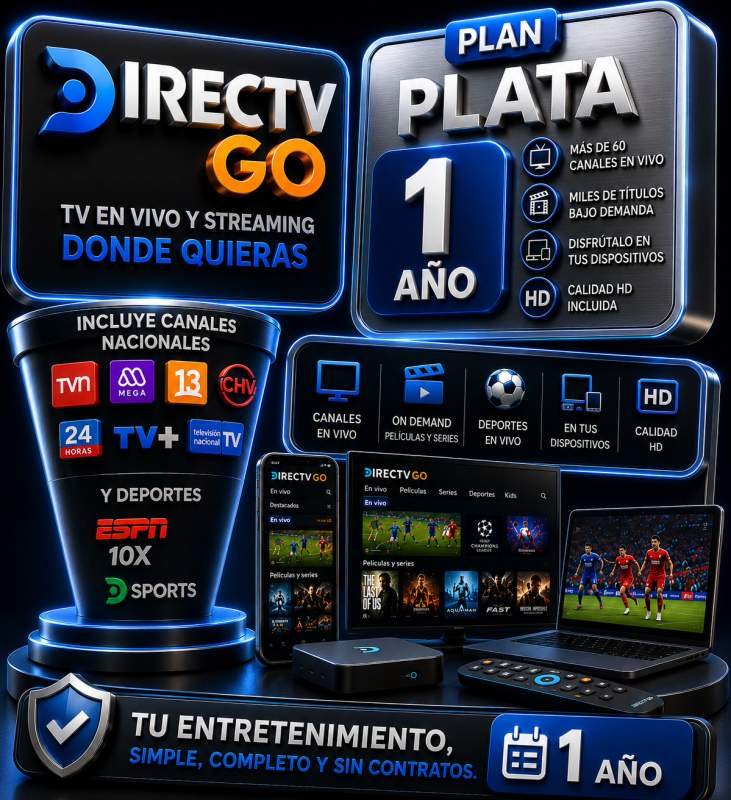 Directv Go 1 Año Plan Plata