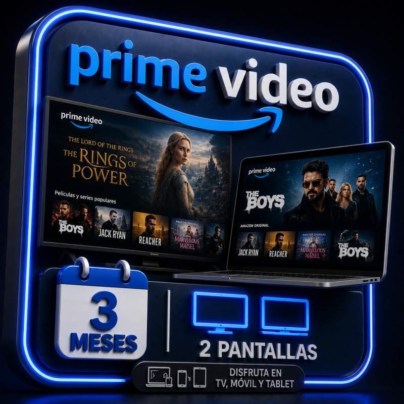 PRIME VIDEO 2 PANTALLAS 3 MESES