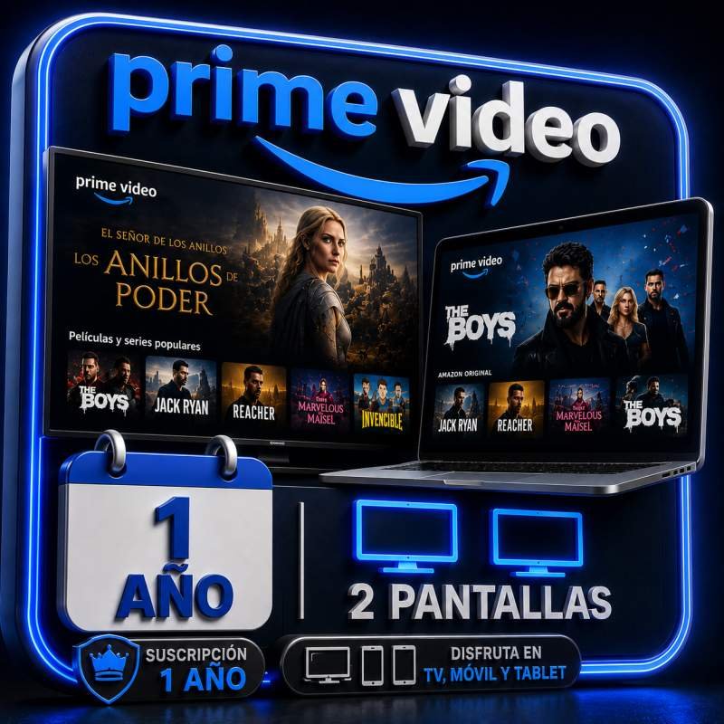 PRIME VIDEO 2 PANTALLAS 1 AÑO