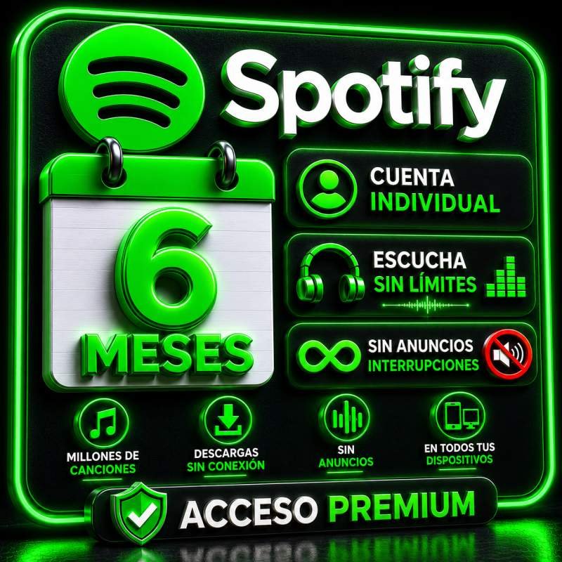 SPOTIFY INDIVIDUAL 6 MESES