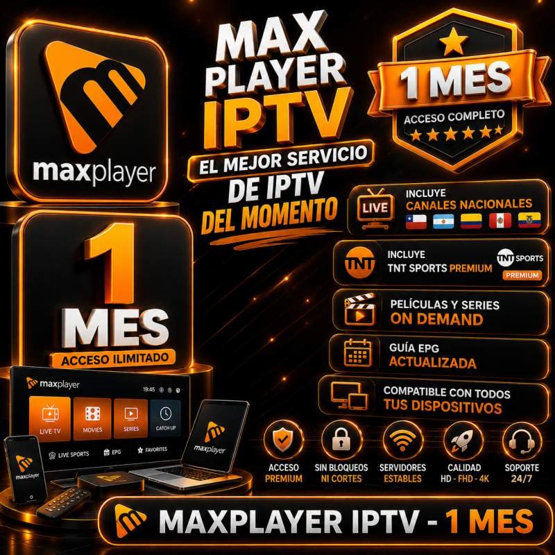 TELEVISION DIGITAL MAX PLAYER  1 MES PLAN FULL