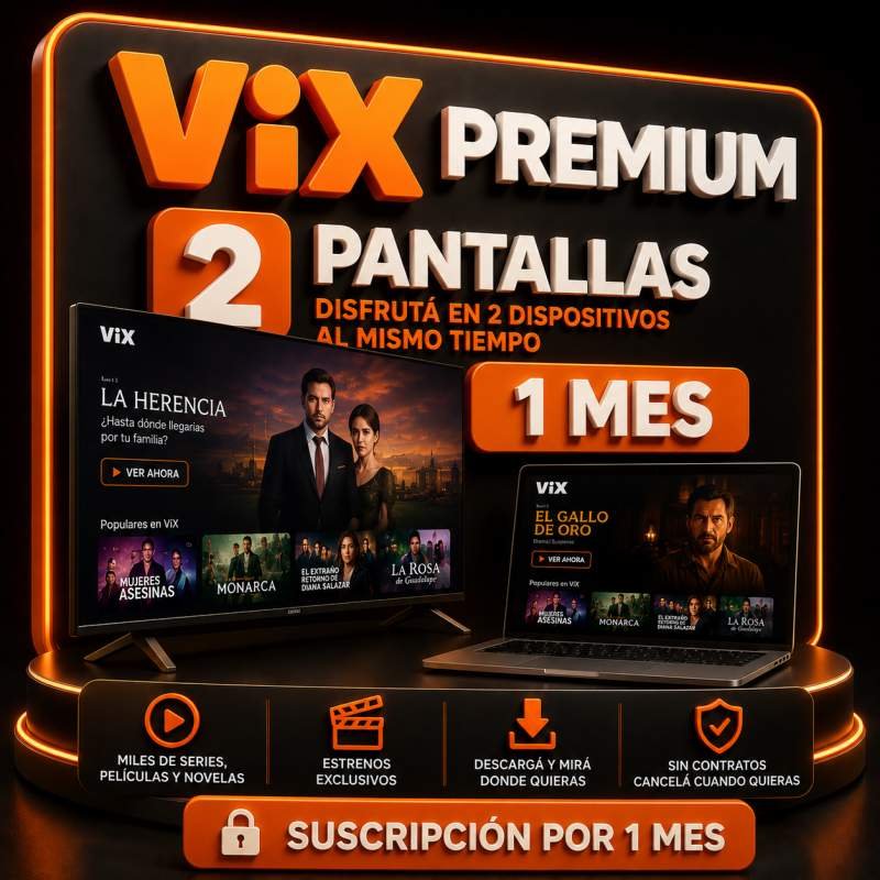 VIX PREMIUN 2 PANTALLAS 1 MES