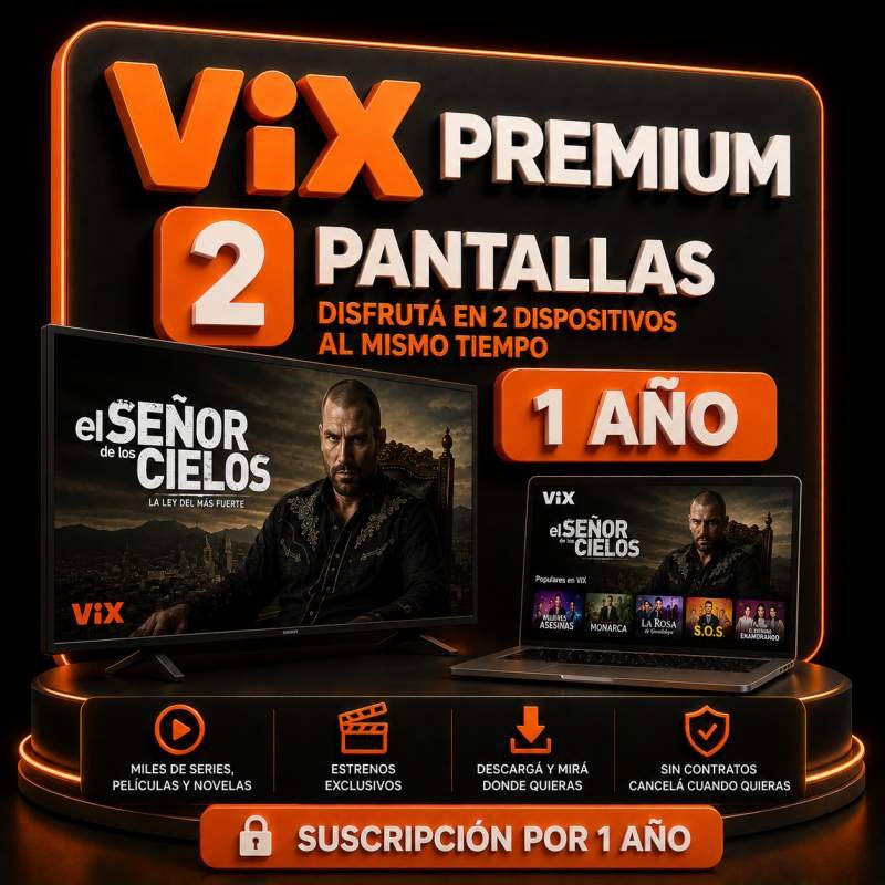 VIX PREMIUM 2 PANTALLAS 1 AÑO