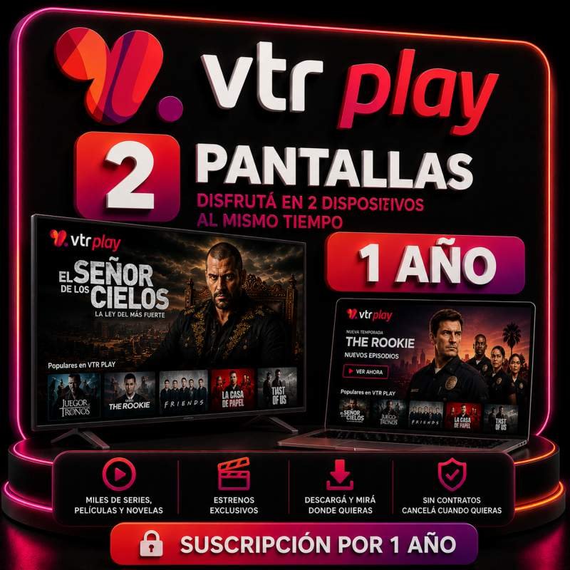 VTR PLAY 2 PANTALLAS 1 AÑO (NO INCLUYE TNT) SOLO SMARTV