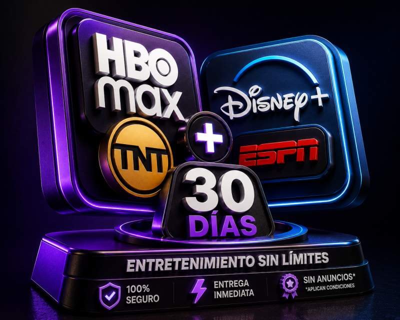 HBOMAX CON TNT + DISNEY PREMIUM CON SPN